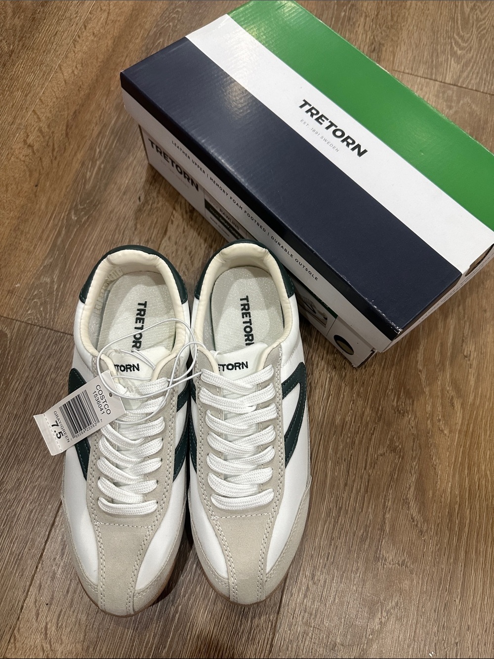 Tretorn women Gray & Green Classic Sneakers